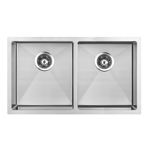 SINKS AND TROUGHS - Atlas Double Square Under Mount Sink