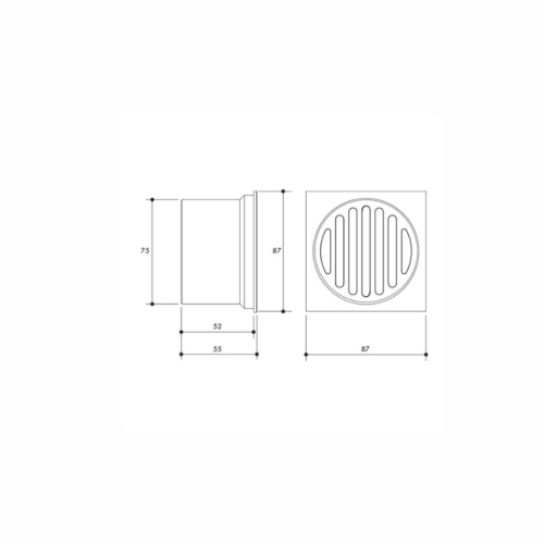SHOWERS - FLG12 Square Floor Waste - 
