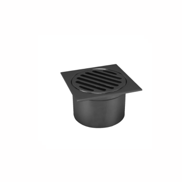 FLG12 Square Floor Waste - Black