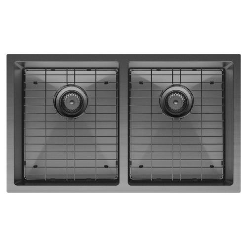 SINKS AND TROUGHS - Hana Carbon Metal Double Bowl Sink