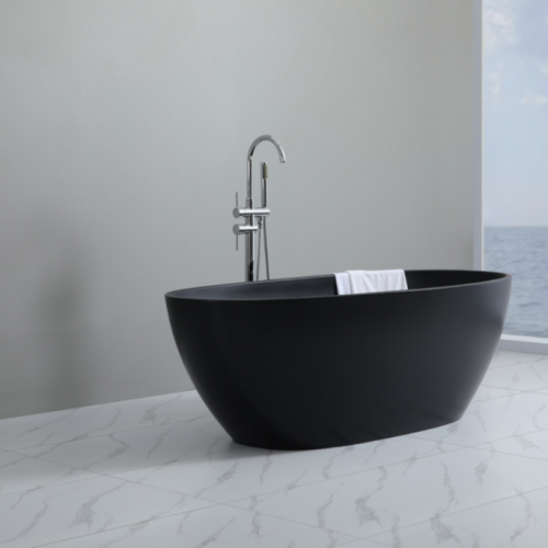 BATHS - STELA Matt Black Free Standing Bath Tub