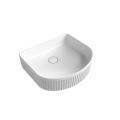 Cyrus Fluted Oval Basin - Matt White