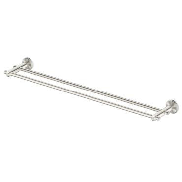 Mica Heritage Double Towel Rail - Brushed Nickel