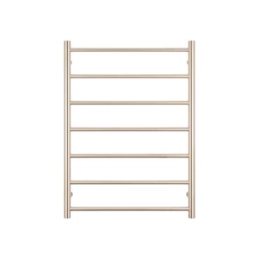 7 Bar Heated Towel Ladder - Round - 240 Volt - Brushed Nickel