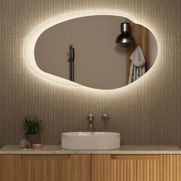 Evanston LED Mirror with Frosted Edge - Frameless