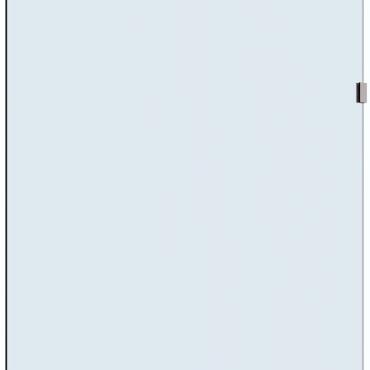 Frameless Glass Fixed Panel Shower Screen - Gun Metal Grey