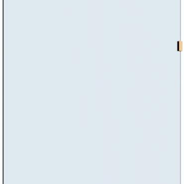 Frameless Glass Fixed Panel Shower Screen - French Gold