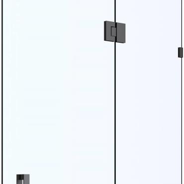Frameless Shower Screens Front Only - Black (Matt)