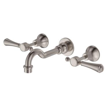 Lillian Lever Basin/Bath Wall Set - Black (Matt)