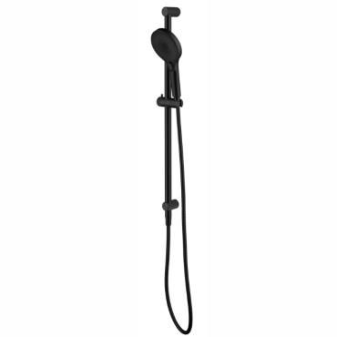 Mica Shower Rail - Inbuilt Inlet - Black (Matt)
