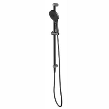 Mica Shower Rail - Inbuilt Inlet - Gun Metal Grey