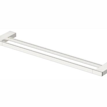 Milos Double Towel Rail - Brushed Nickel