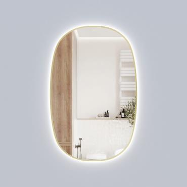Valmont Vertical 580mm LED Mirror - Brushed Gold
