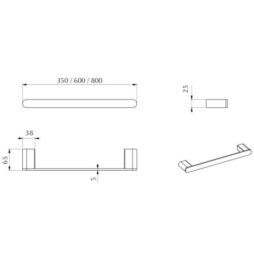 ACCESSORIES - Supra Single Towel Rail