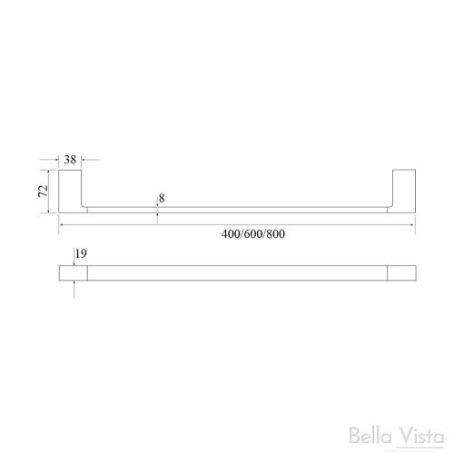 ACCESSORIES - Milos Single Towel Rail