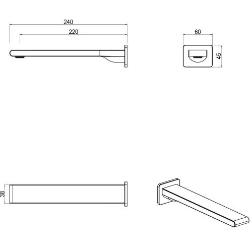 TAPWARE - Beki Bath Spout - Black