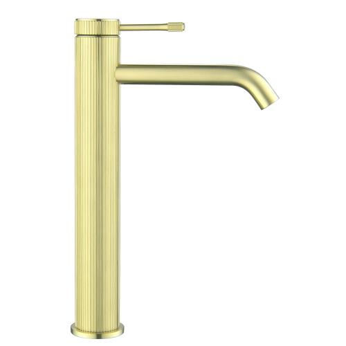 TAPWARE - Mica Fluted Tall Basin Mixer - French Gold