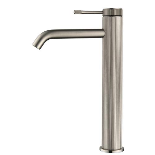 TAPWARE - Mica Fluted Tall Basin Mixer - Brushed Nickel