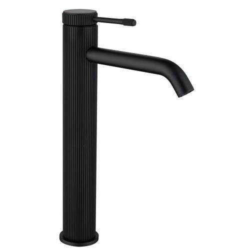 TAPWARE - Mica Fluted Tall Basin Mixer - Black