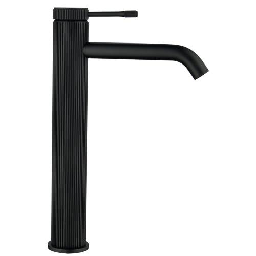 TAPWARE - Mica Fluted Tall Basin Mixer - Black