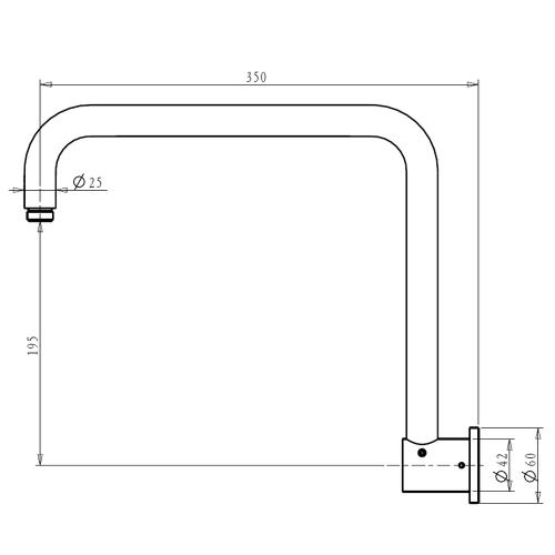 SHOWERS - Mica Gooseneck Shower Arm - French Gold