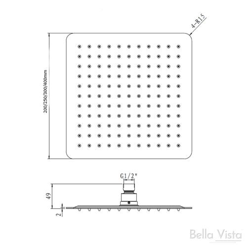 SHOWERS - Cresta Shower Head - Brushed Nickel