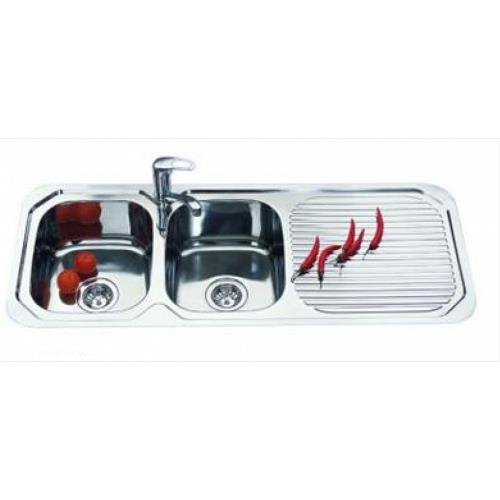 SINKS AND TROUGHS - 1180 Double Bowl Kitchen Sink