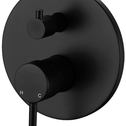 TAPWARE - Cosmo Wall Mixer with Diverter - Black