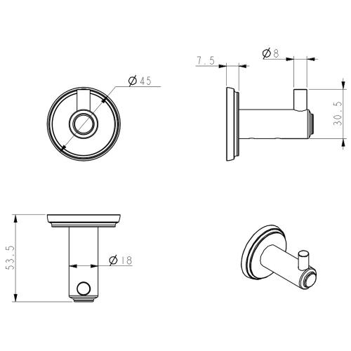 ACCESSORIES - Mica Heritage Robe Hook