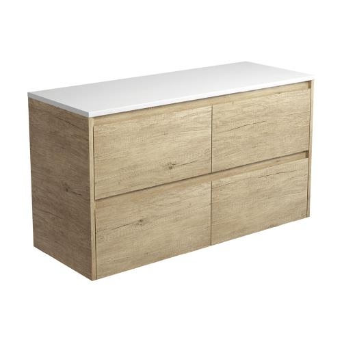 VANITIES - Amato Scandi Oak Wall Hung Vanity Cabinet Only