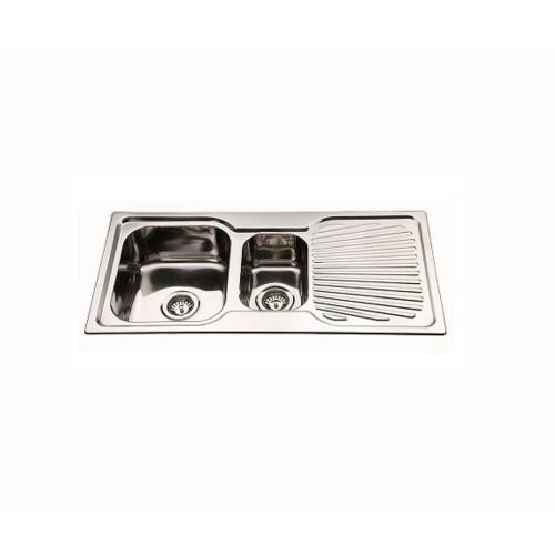 SINKS AND TROUGHS - 980mm 1 and 1/2 Bowl Kitchen Sink