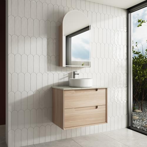 VANITIES - Ainsley Wall Hung Vanity w/ Ceramic Top