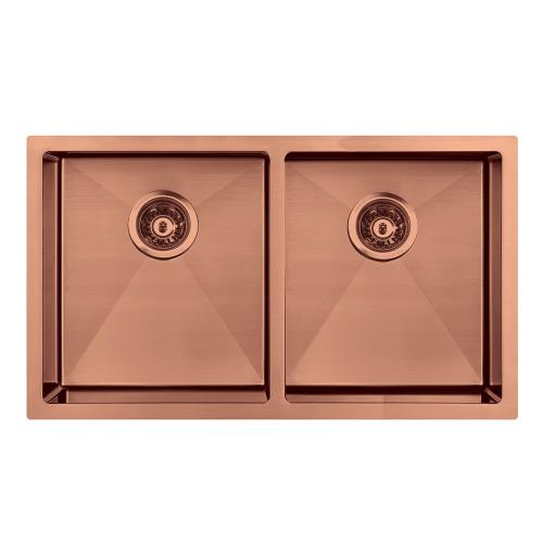 SINKS AND TROUGHS - Atlas Double Square Under Mount Sink