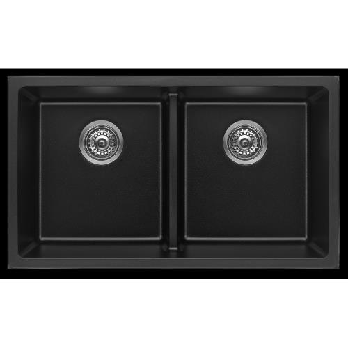 SINKS AND TROUGHS - BLACK Double Bowl Sink