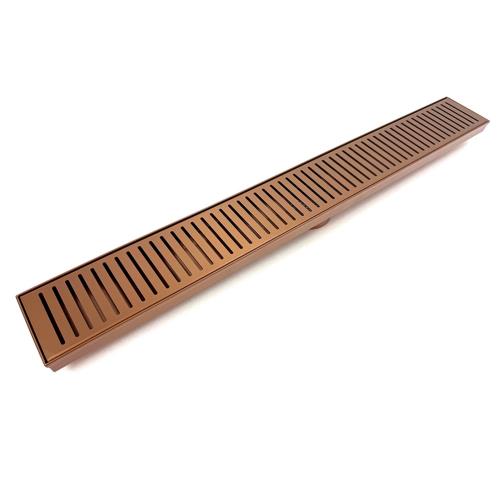 SHOWERS - Brushed Bronze Shower Channels - Slotted Lid