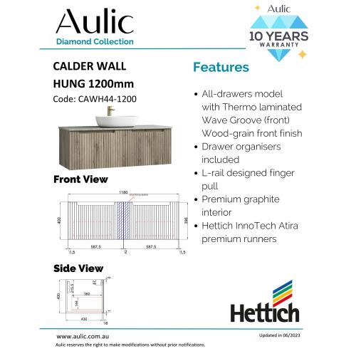 VANITIES - Calder Wall Hung Vanity
