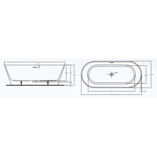 BATHS - COOPER Free Standing Bath Tub