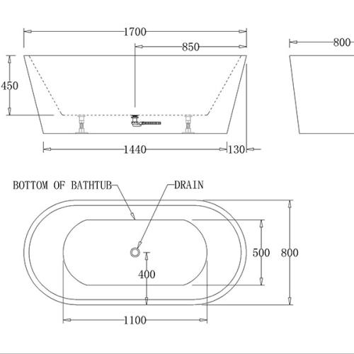 BATHS - Cooper Free Standing Black Bath Tub