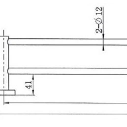 ACCESSORIES - Cosmo Black Double Towel Rail