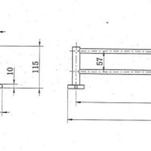 ACCESSORIES - Cosmo Black Double Towel Rail