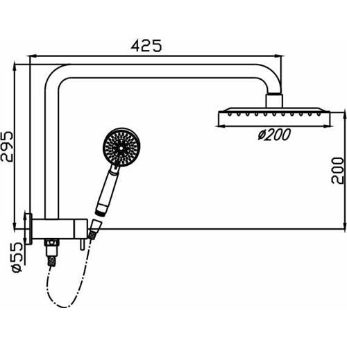 TAPWARE - Cosmo Double Shower on Bracket