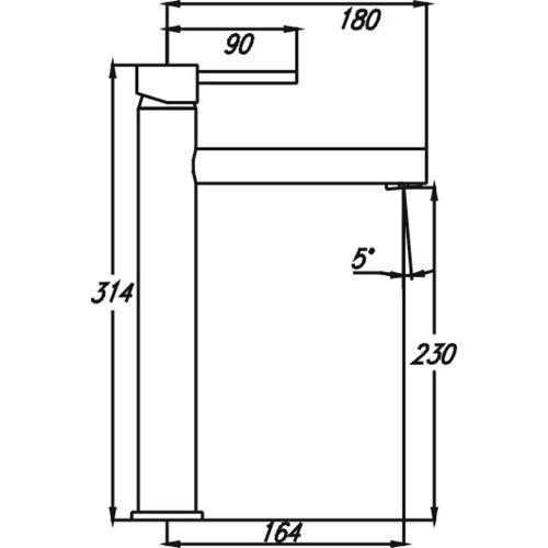 TAPWARE - Cosmo Round Vessel Mixer