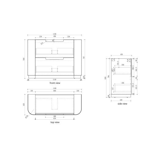 VANITIES - Curva Floor Vanity Cabinet Only
