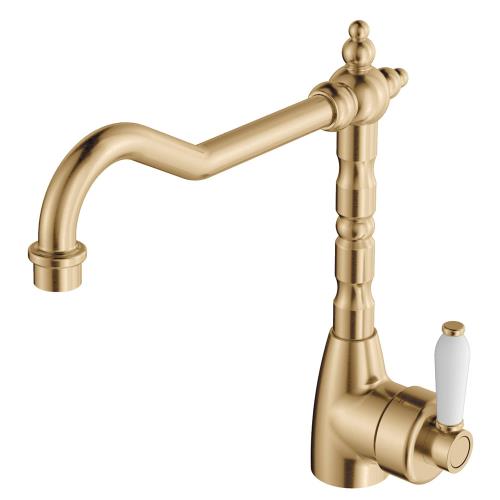 TAPWARE - Eleanor Shepherds Crook Sink Mixer Ceramic Handle