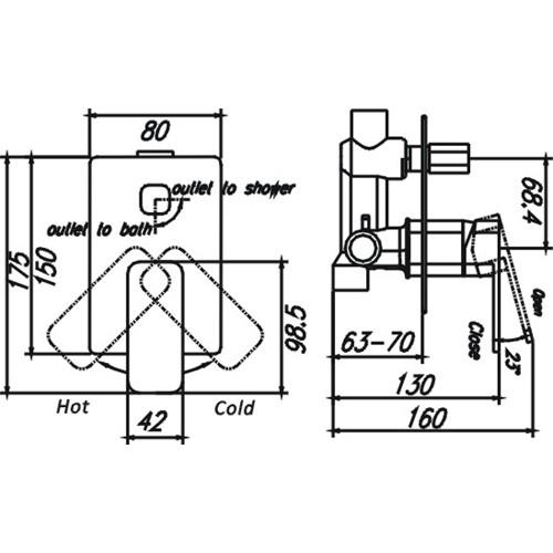 TAPWARE - Elegant Shower Mixer with Diverter