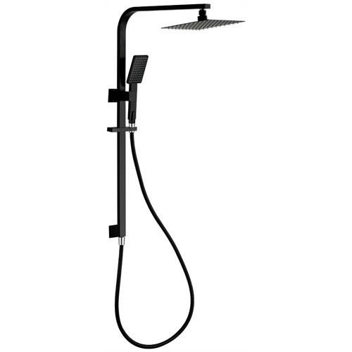 TAPWARE - Elegant Square Double Shower on Rail - Black