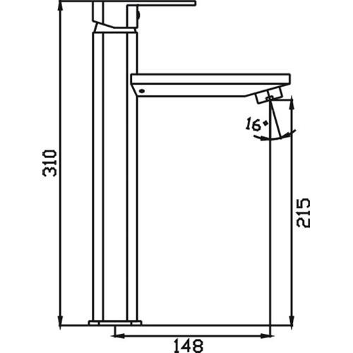 TAPWARE - Elegant Vessel Basin Mixer