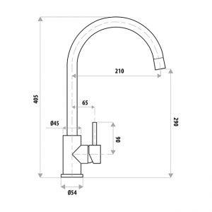 TAPWARE - Elle Gun Metal Grey Project Mixer