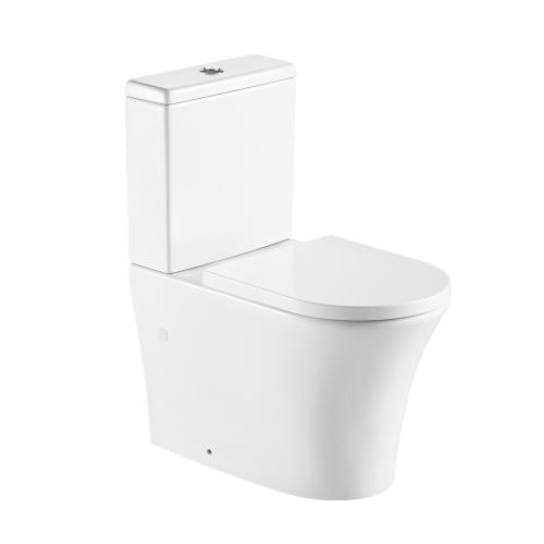 TOILETS - Emilia MK II Rimless Back To Wall Toilet Suite w/ Standard Seat