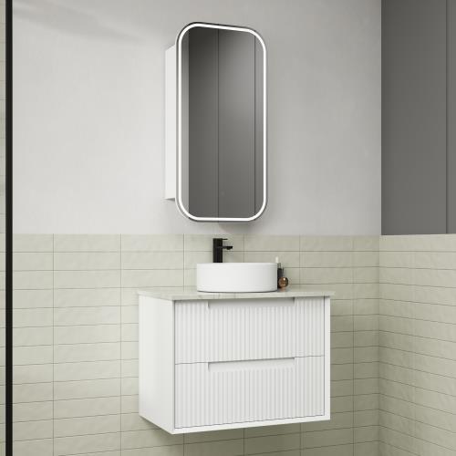 VANITIES - Flauto Wall Hung Vanity Cabinet w/ Ceramic Top